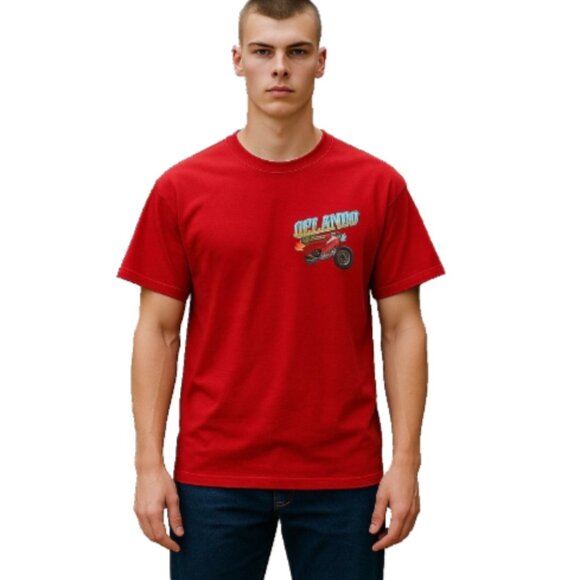 Harley Davidson Orlando Florida T Shirt Mens Small Red Biker Motorcycle Tee - Picture 5 of 14